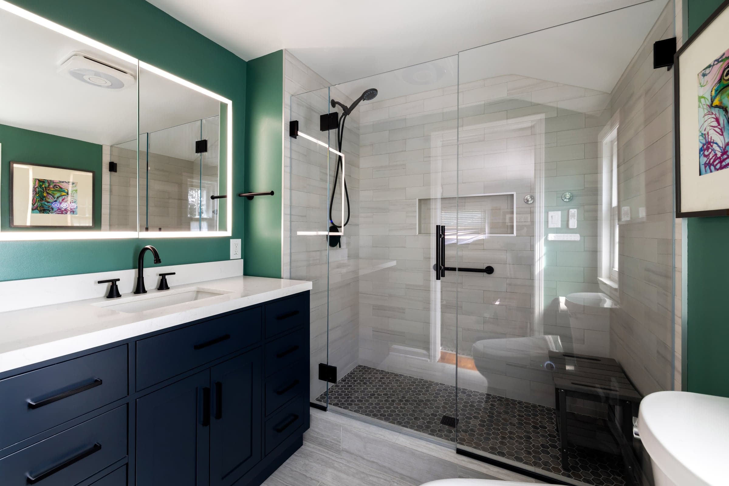 Warwick Street Bath — Bathrooms in Brookline