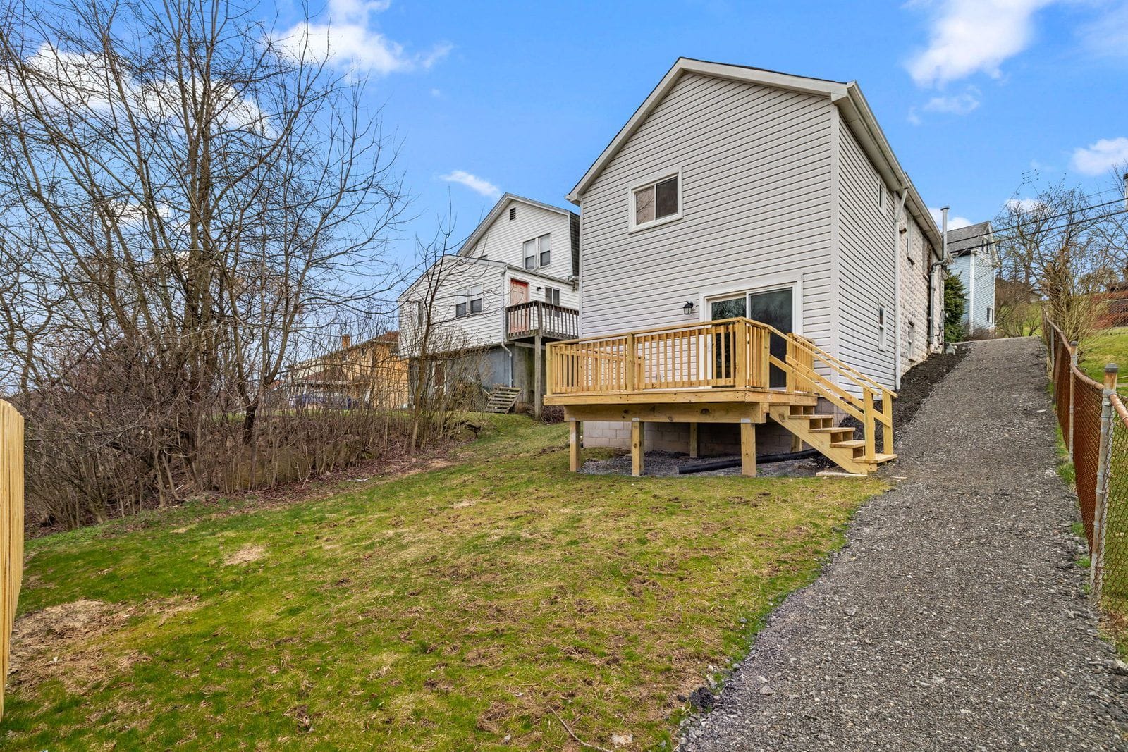 Home addition with backyard deck access