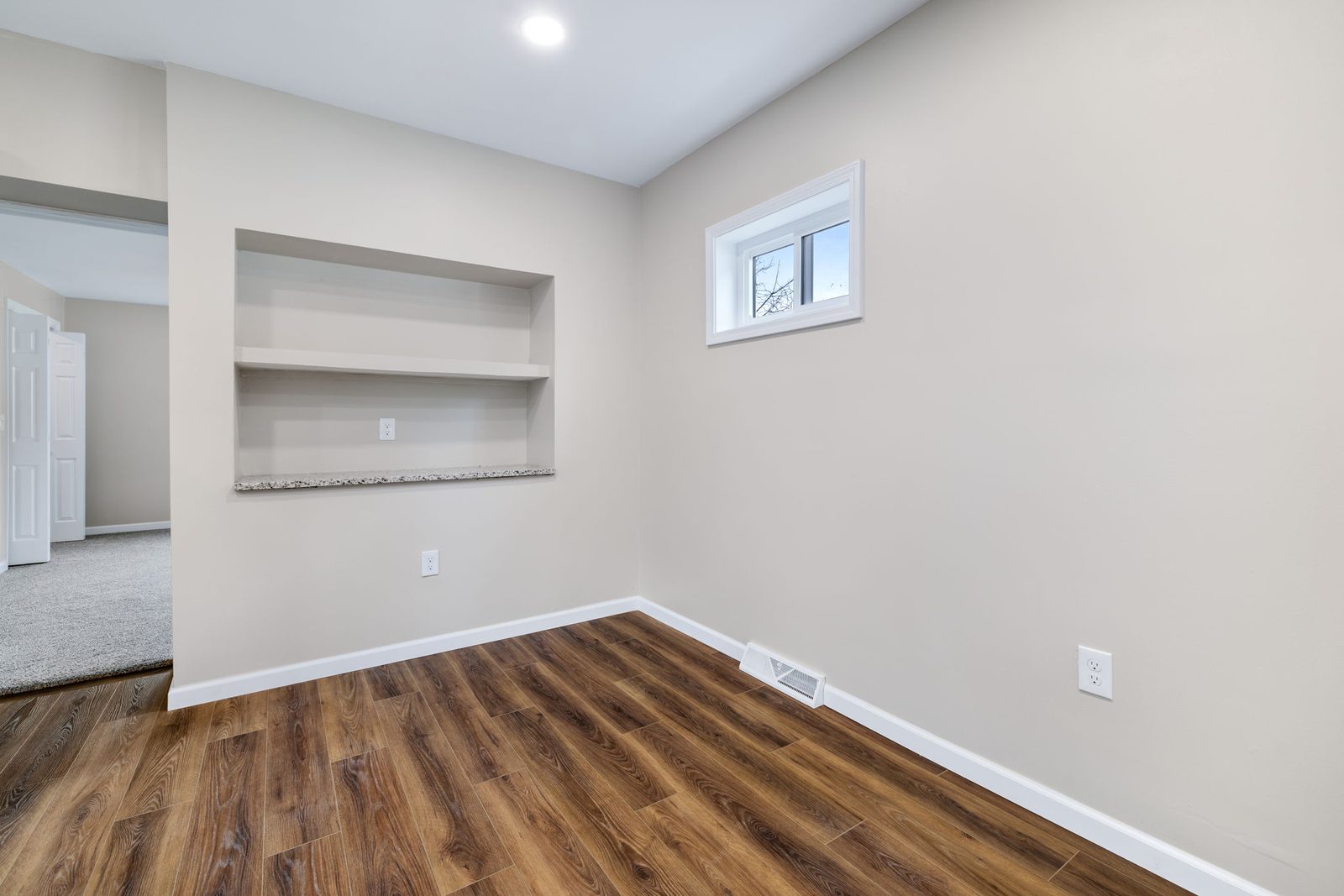 Kitchen addition with white cabinets