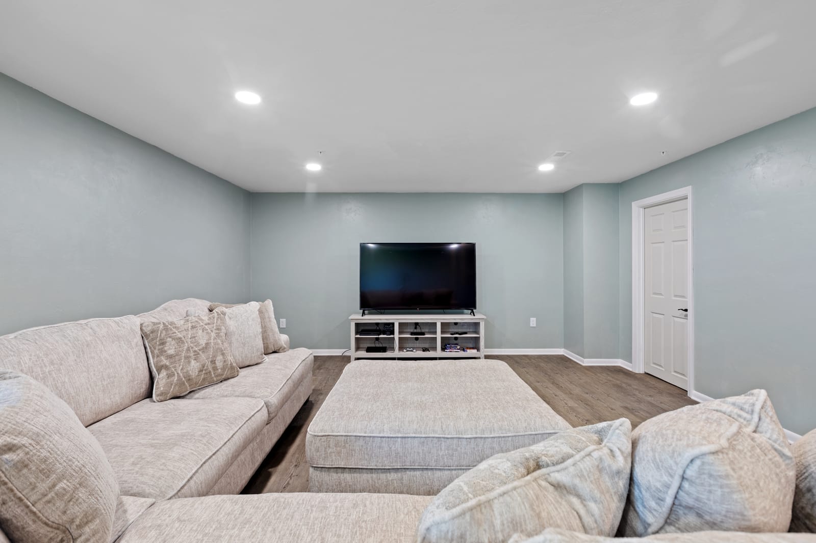 Basement rec room installation in Pittsburgh