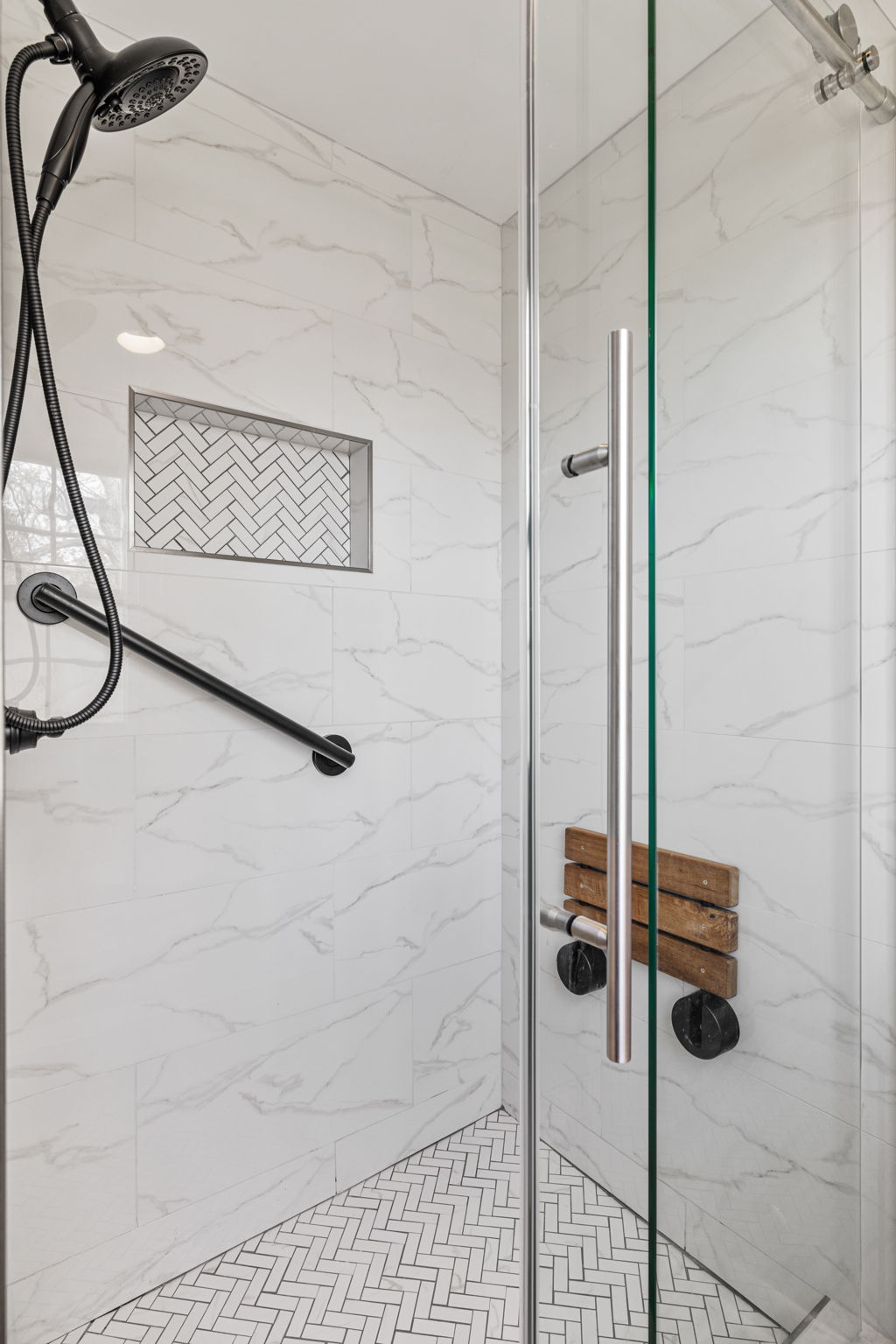 Shower tile installation by Pittsburgh bathroom contractors