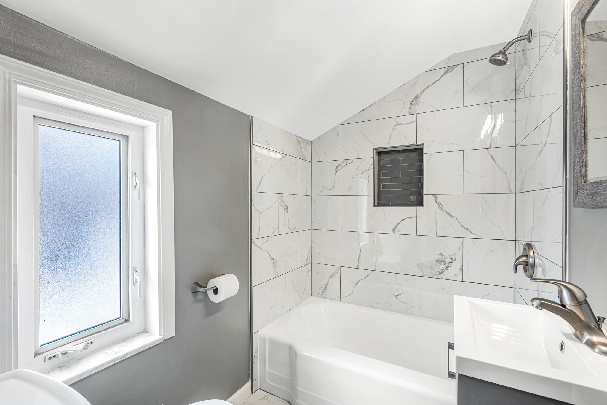 Spa-style bathroom remodel in Pittsburgh