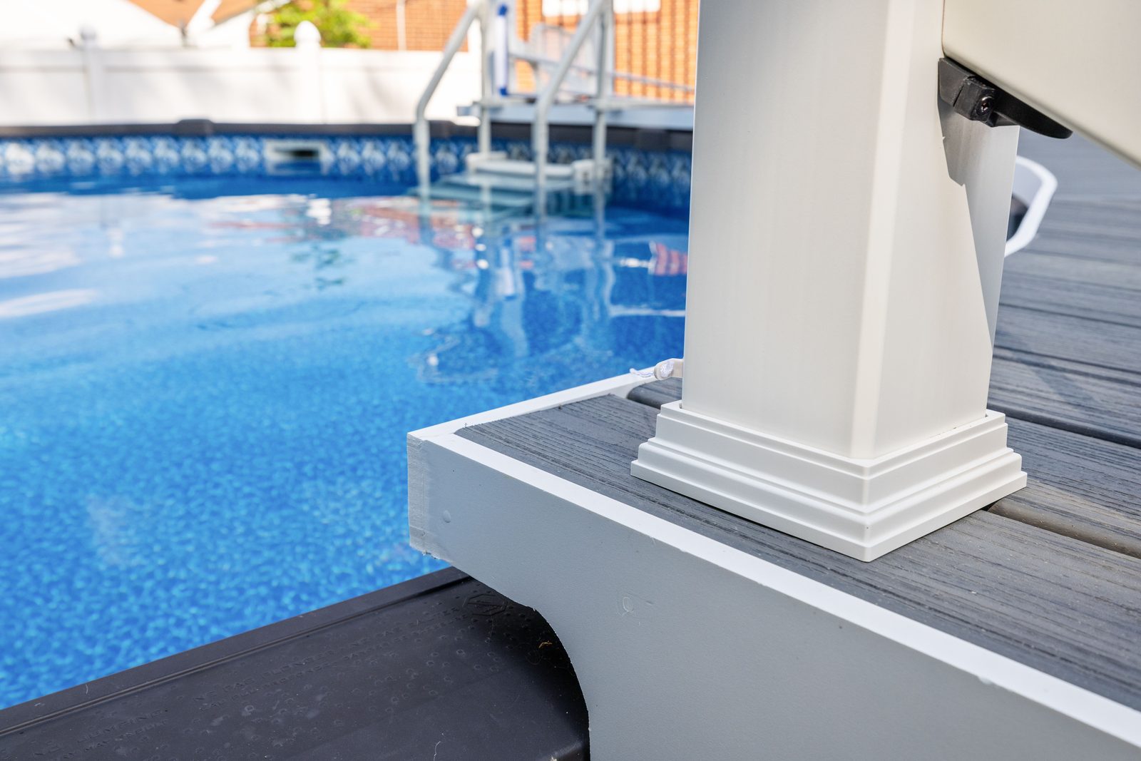 Composite deck stairs with railing in Pittsburgh