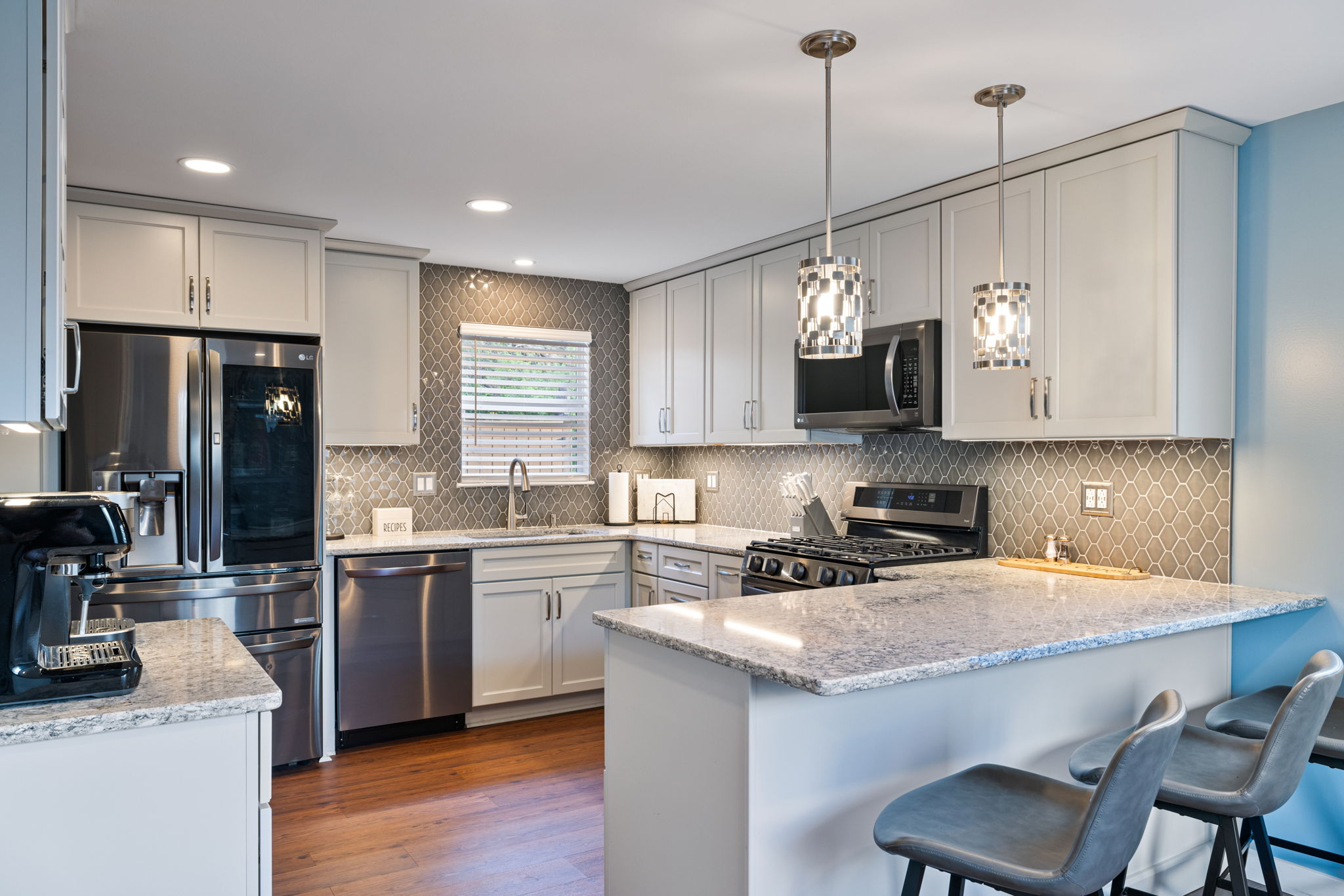 Open kitchen and dining area renovation