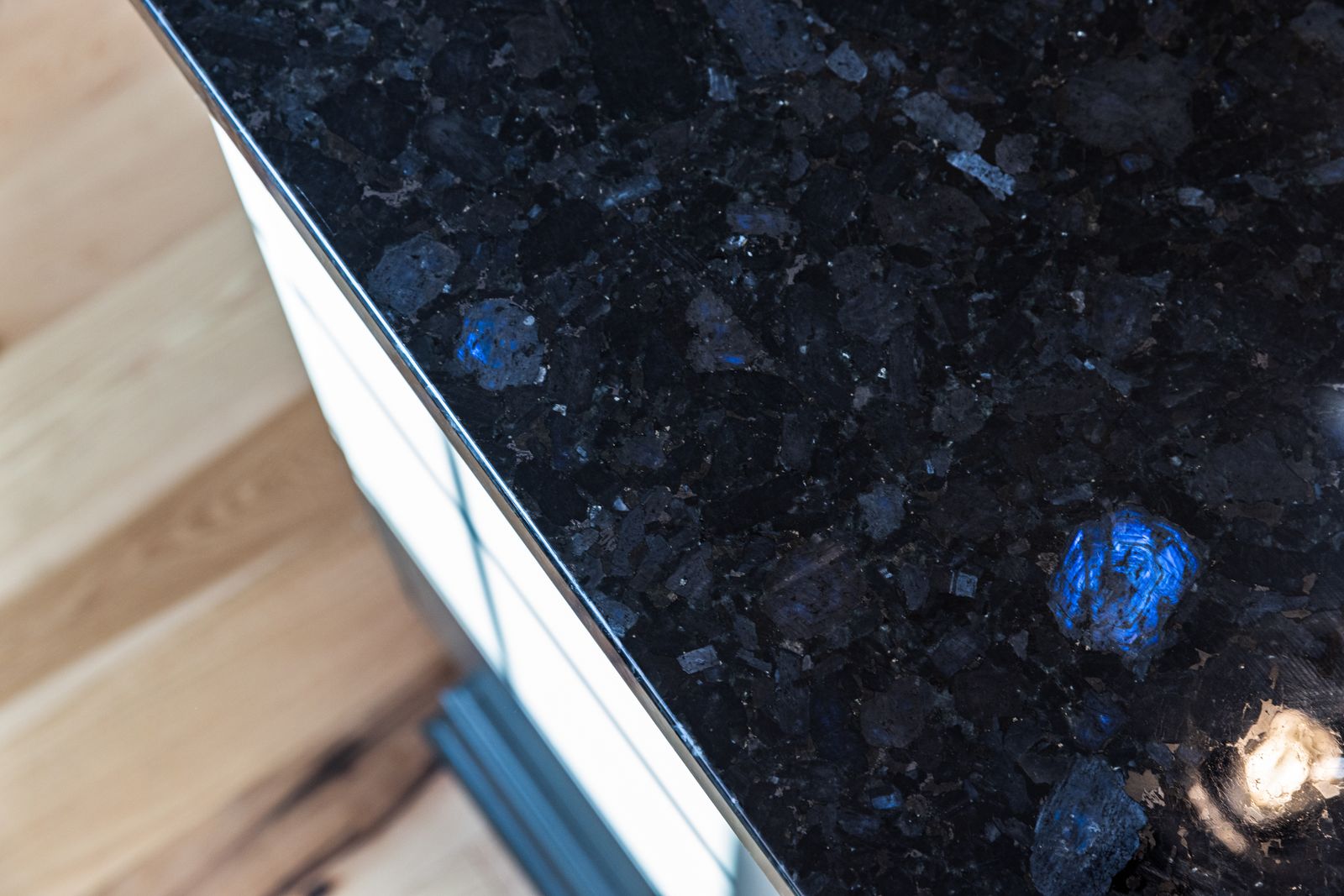 Kitchen and dining area with open floor plan
