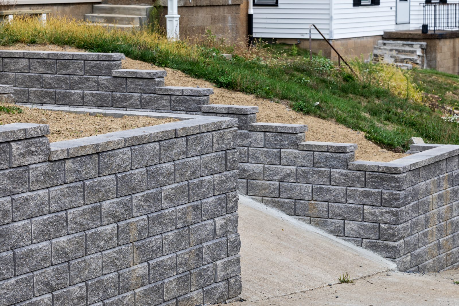 Gray block retaining wall Pittsburgh