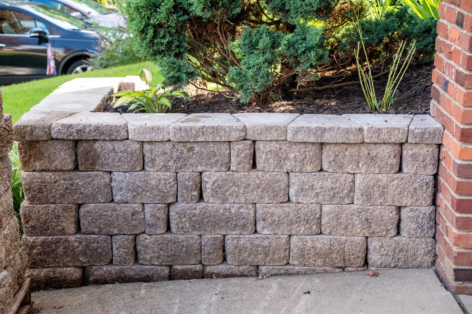 Finished retaining wall in Pittsburgh