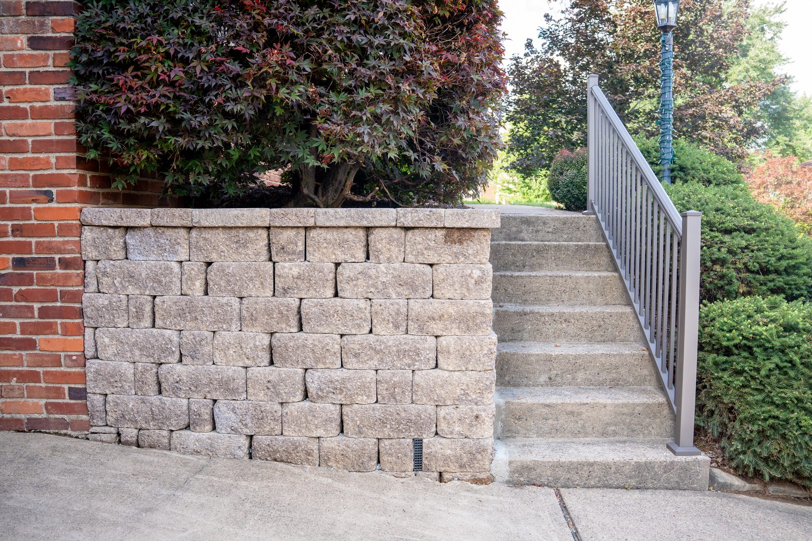 Retaining wall walkway Pittsburgh
